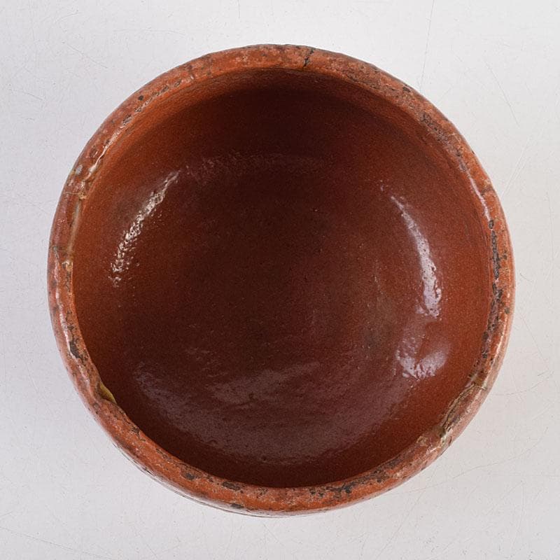 茶道具　楽吉左衛門　九代　了入作　赤楽茶碗　時代箱　V　R9379