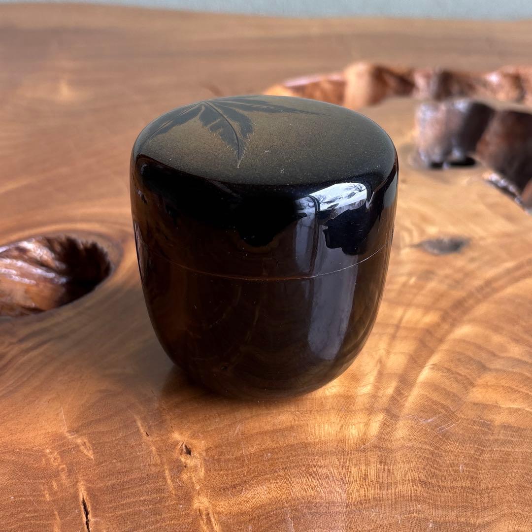 紅葉蒔絵 中棗 髟休斉造 抹茶碗 茶道具 共箱