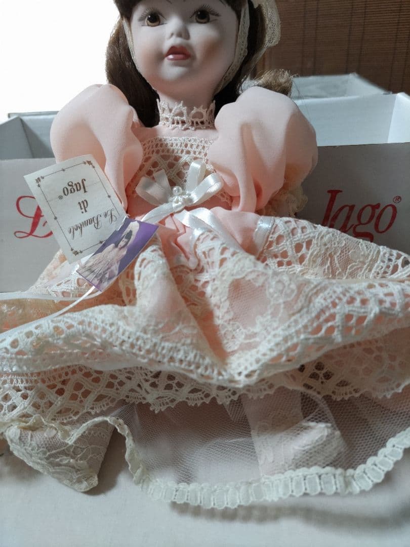 Jago ピンク ドール レース　未使用ビィスクドール　３０センチ