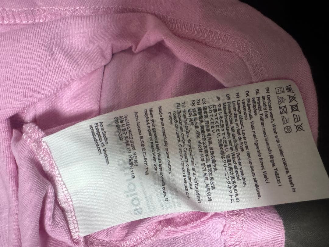 acne studios tシャツ ピンク