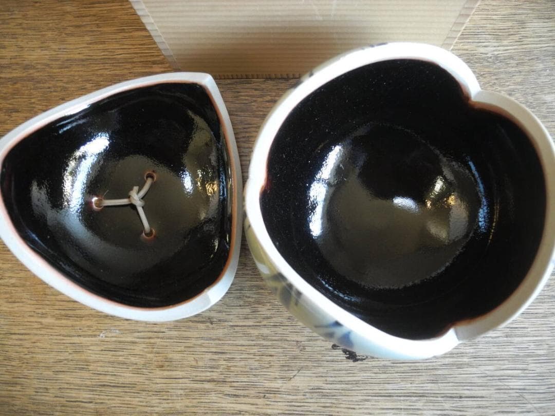 D４１６）人間国宝　近藤悠三作　柳染付盆子