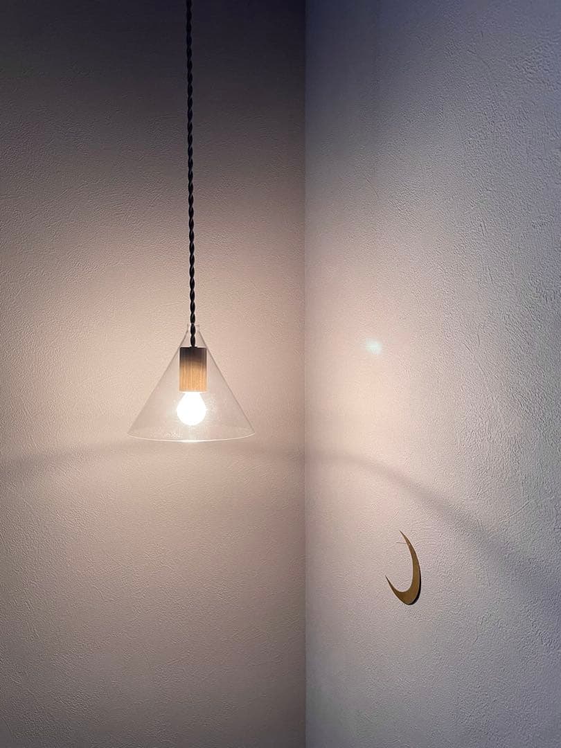 つむぎ商會〇ガラスペンダントライトランプ三角シェード三角形傘型天井照明