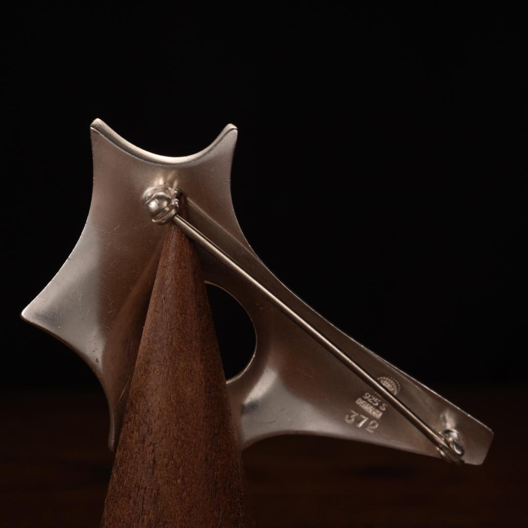  北欧モダンデザイン シルバーブローチ ジョージジェンセン