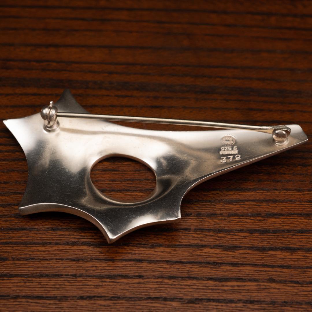  北欧モダンデザイン シルバーブローチ ジョージジェンセン