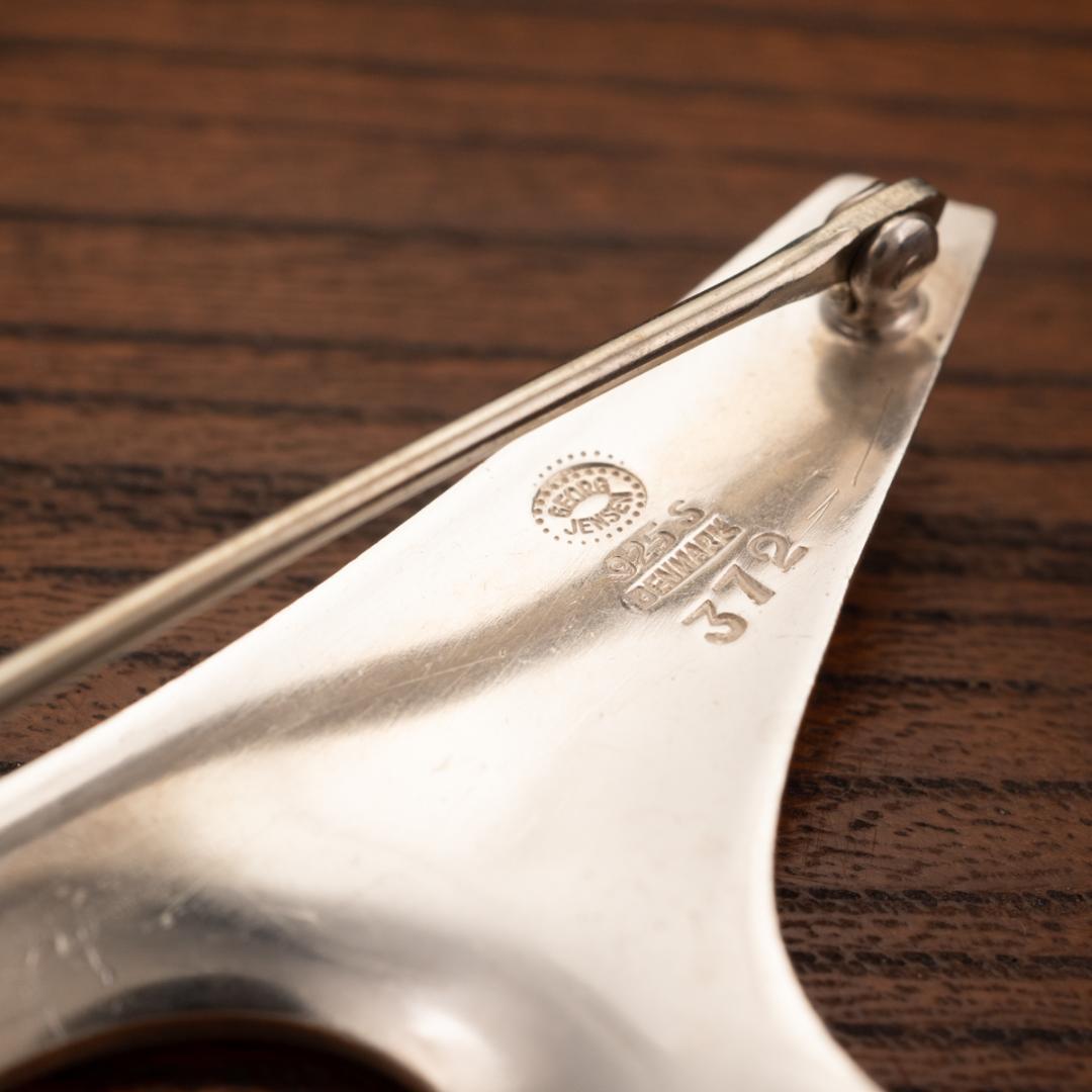  北欧モダンデザイン シルバーブローチ ジョージジェンセン