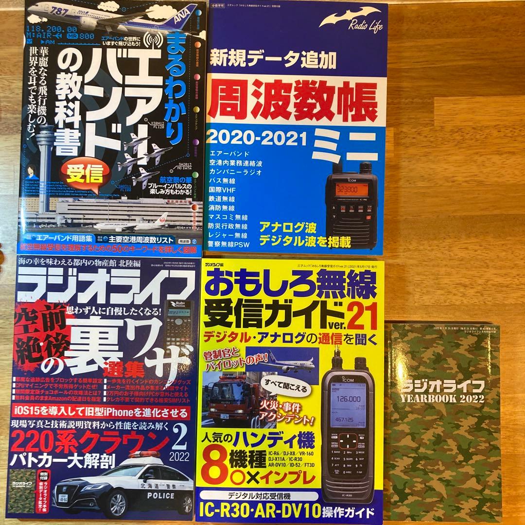 ICOM IC-R6 受信改造済み　アンテナ３本　書籍付き