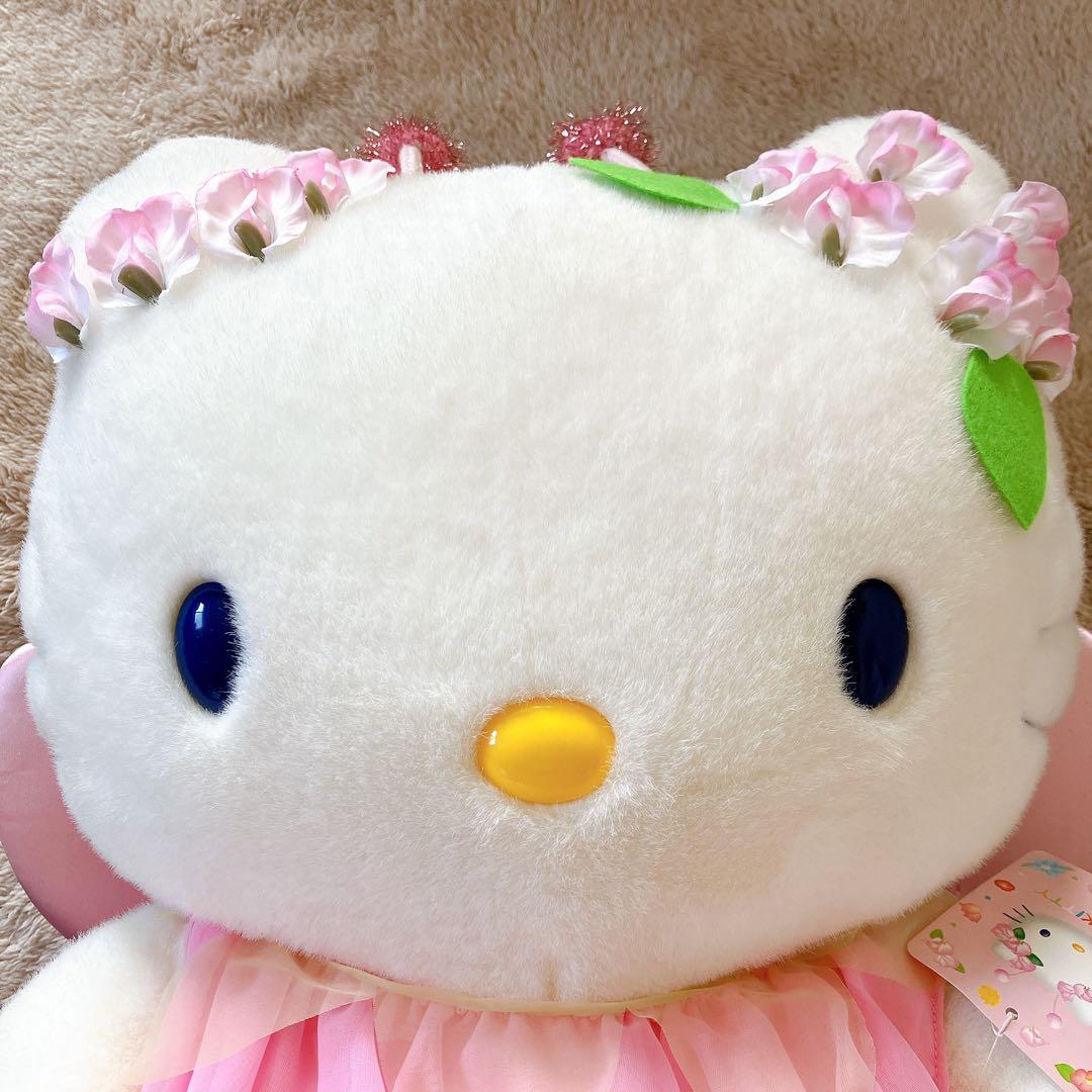 ハローキティ★フラワーフェアリー★スイトピー★特大LLサイズ★ぬいぐるみ★ピンク