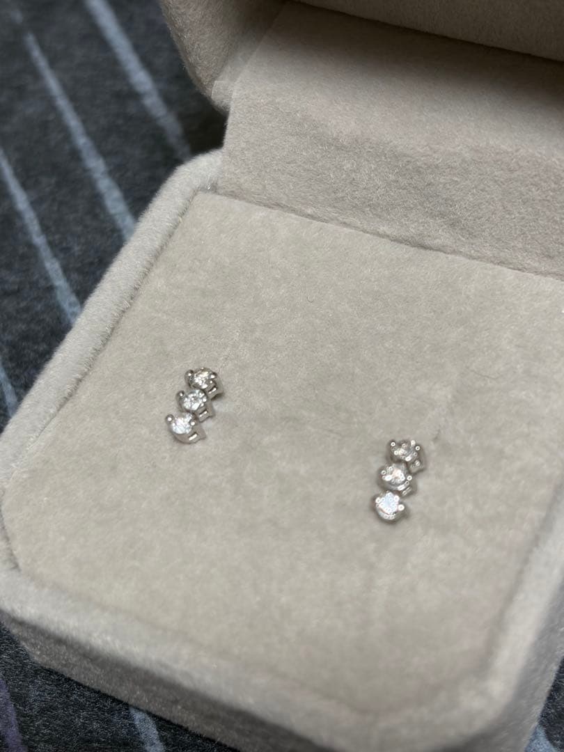 ⭐️K14WGダイヤモンドスタッドピアス