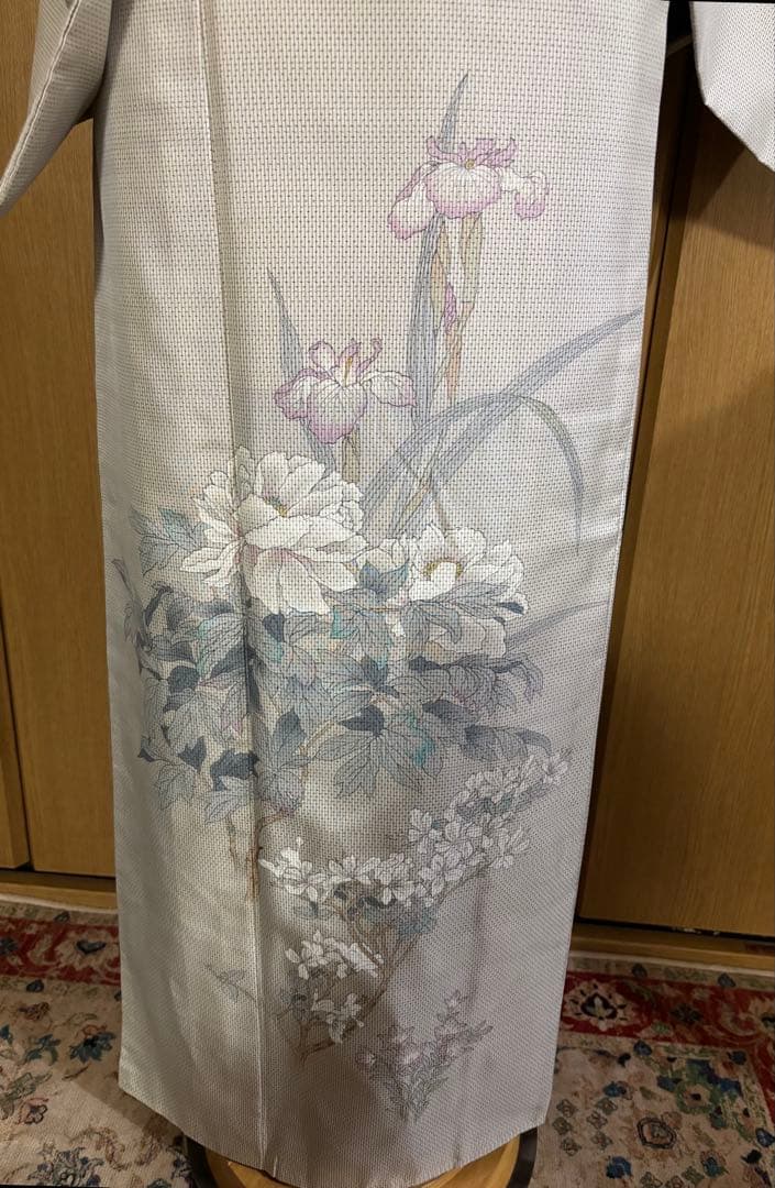 先染め　白大島　カタス式 染め柄付下げ　フェミニン♪ きもののやまと謹製