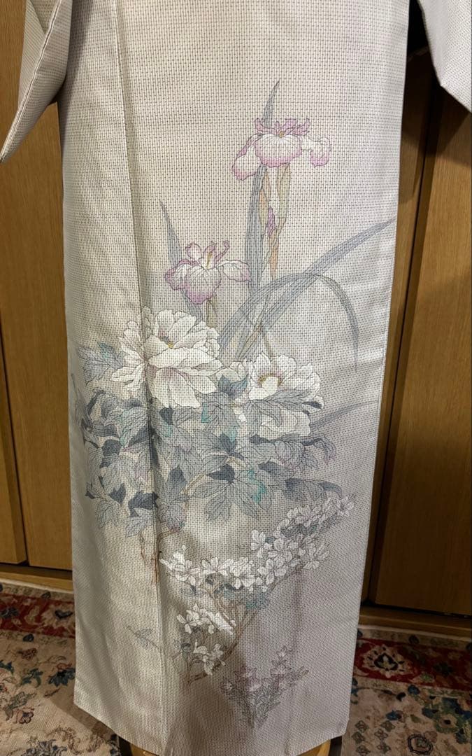 先染め　白大島　カタス式 染め柄付下げ　フェミニン♪ きもののやまと謹製