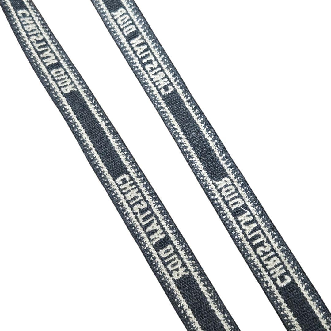 ディオール マイクロ ショルダー ストラップ エンブロイダリー キャンバス 黒