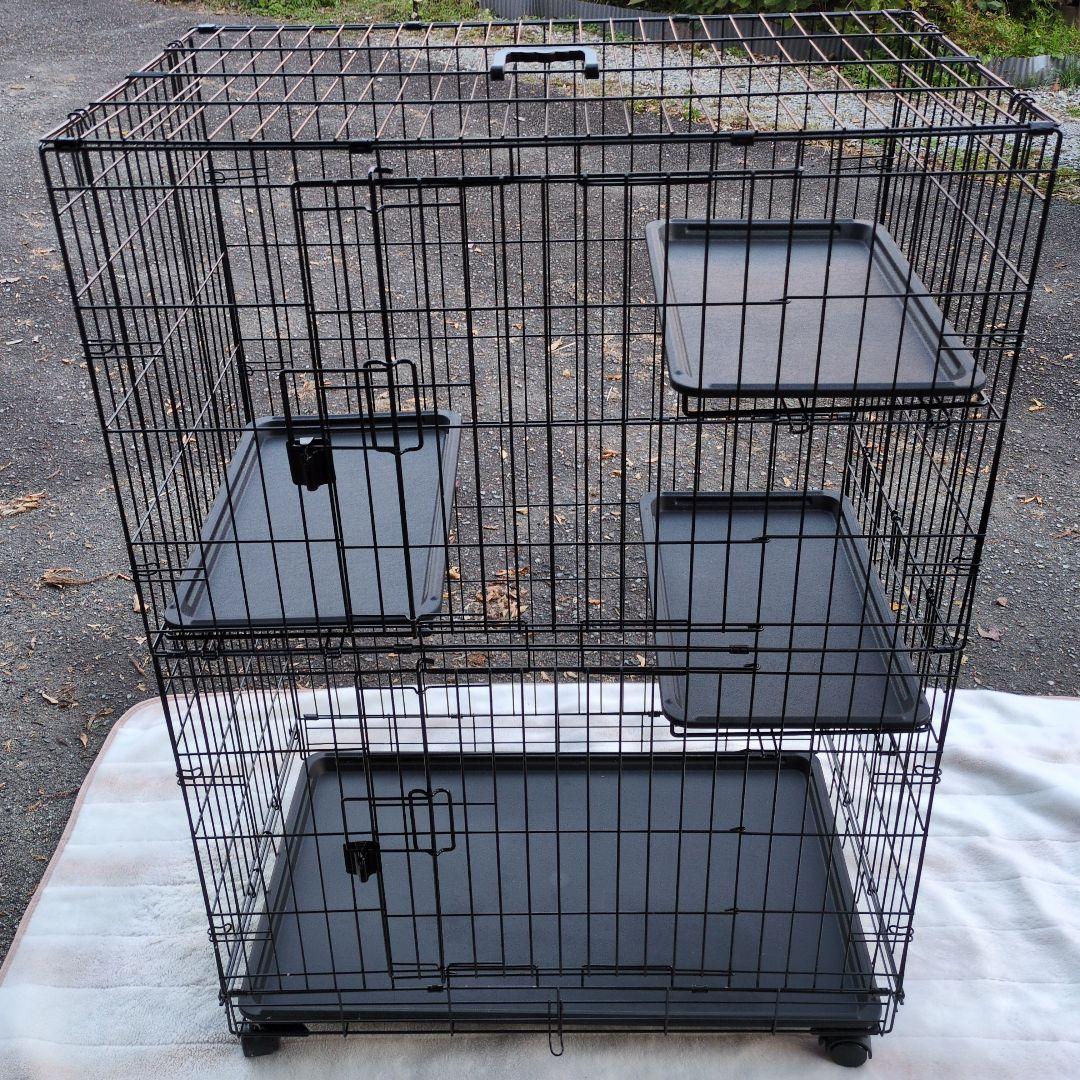 2日間使用 猫用大型ケージ Amazonベーシック品 キャットケージ