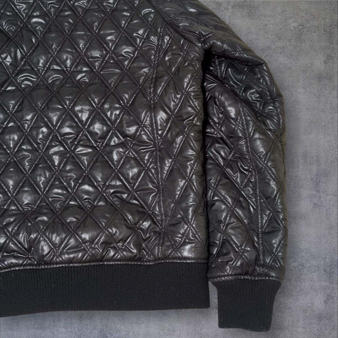 y2k 光沢 キルティング スタンド ブルゾン gimmick 短丈 お兄系