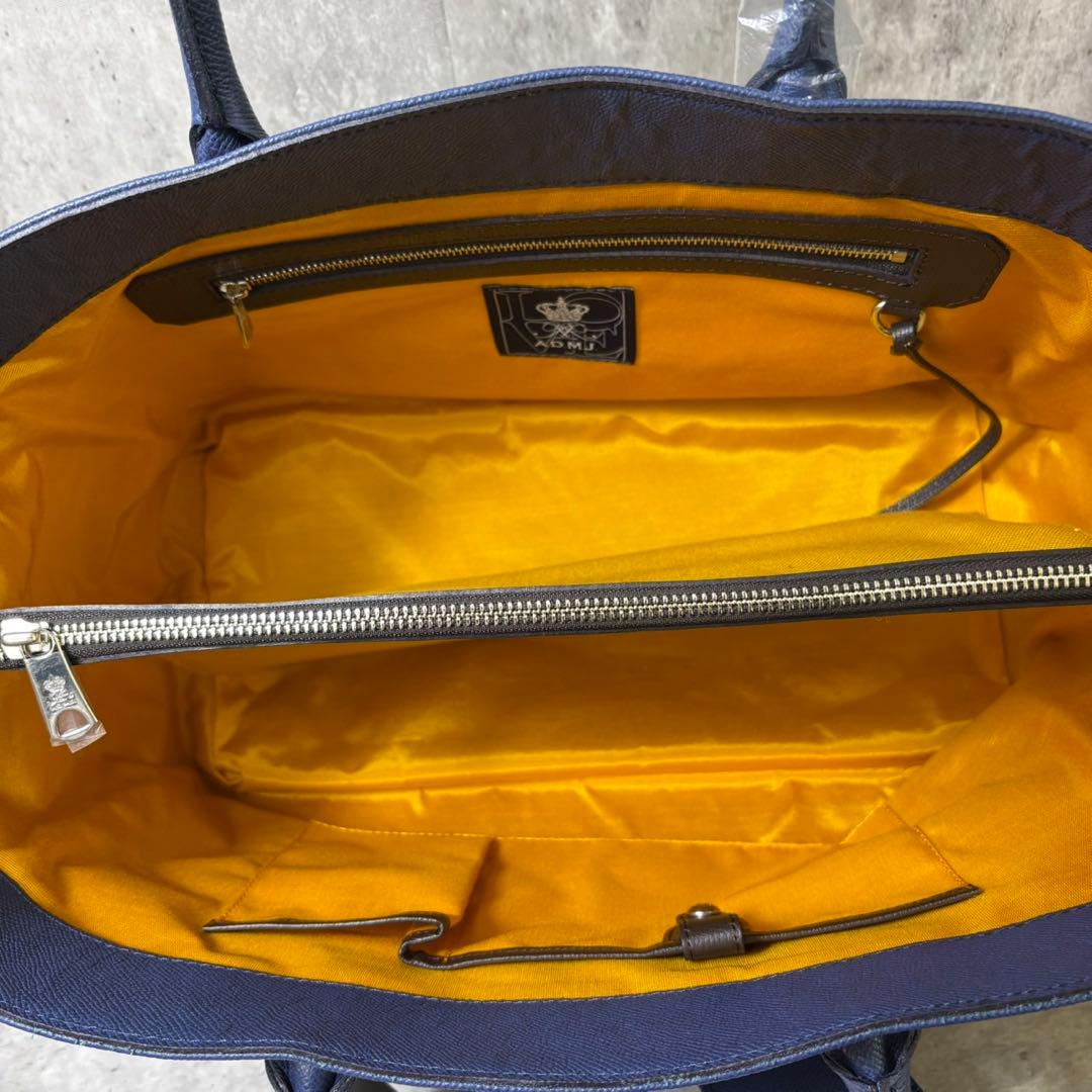 未使用 ADMJ エーディーエムジェイ シュリンクレザー トートバッグ