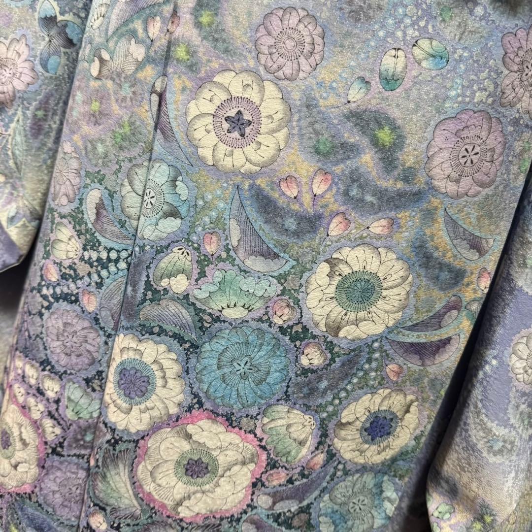 美品　辻が花　銀通し　辻ヶ花　ぼかし　逸品　フルセット　振袖　振り袖