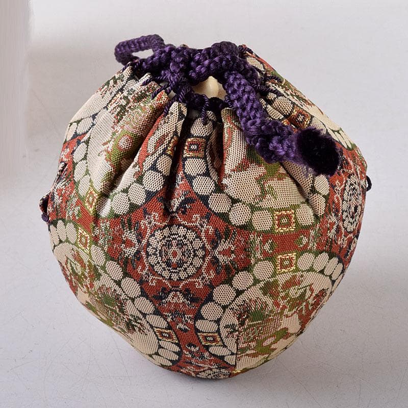 茶道具　京焼　清閑寺窯　杉田祥平造　国司茄子　茶入　仕覆付　共箱　V　8093