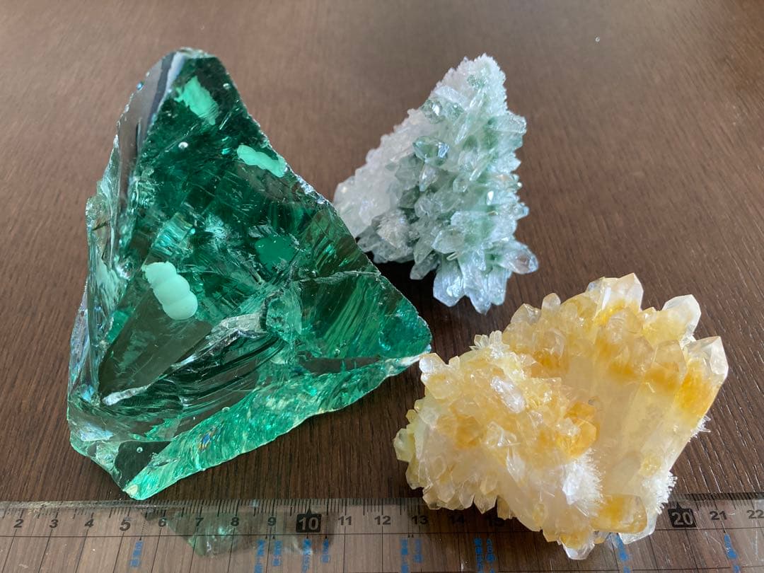 3点セット　アンダラクリスタル　グリーンファントム　イエローファントム