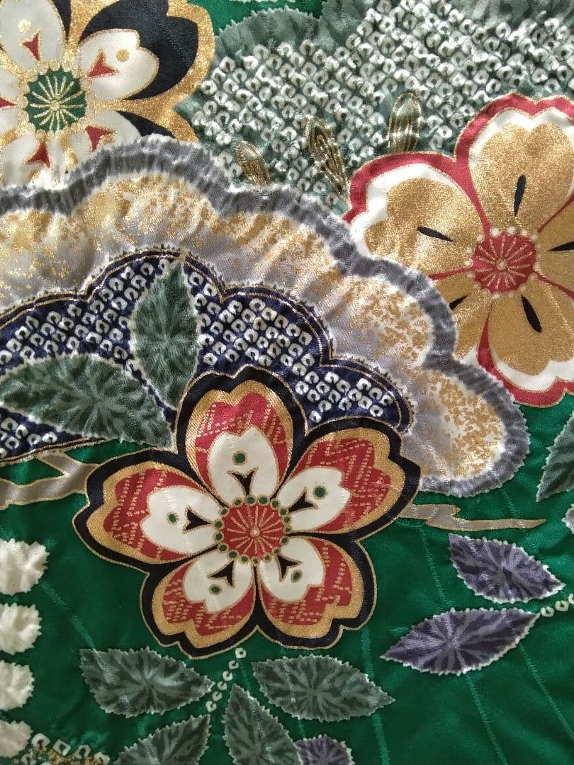 振袖フルセット、正絹絞り辻が花、成人式、重ね衿、帯揚げ帯締め、膨れ袋帯、襦袢