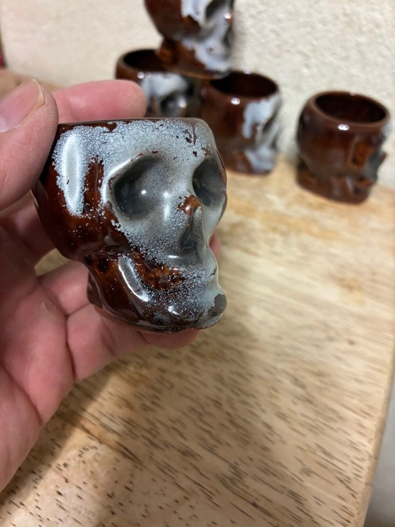 ビンテージ50s スカル　髑髏　骸骨　デカンタ　ネイバーフッド　ハロウィン　死神