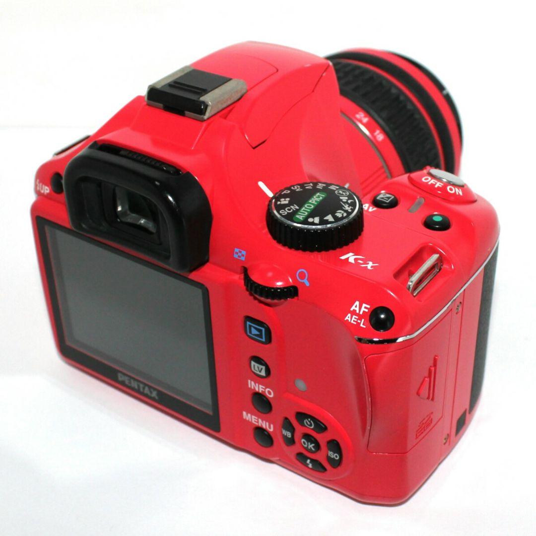 PENTAX K-x デジタル一眼レフカメラ レッド iPhone転送✨完動品✨