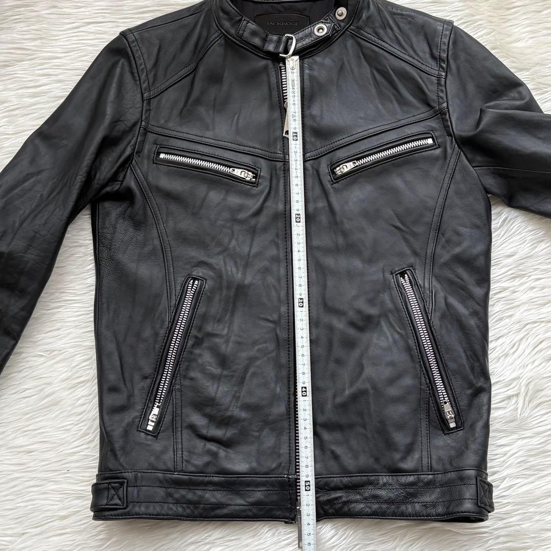 【mさま専用】JACKROSE 羊革 レザージャケット シングルライダース