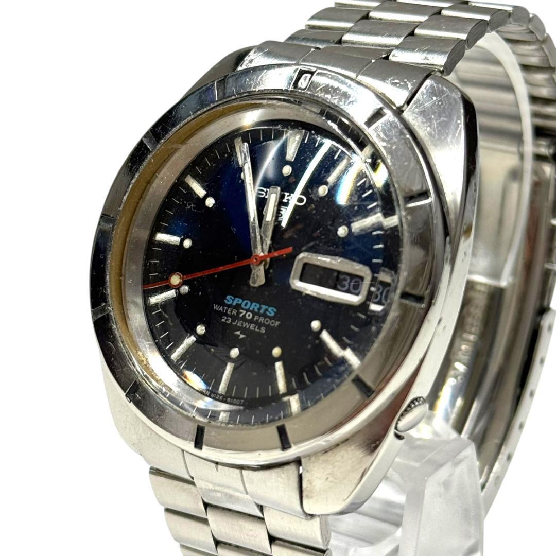 希少 完動品 セイコー 5スポーツ 5126-8100 自動巻 ヴィンテージ