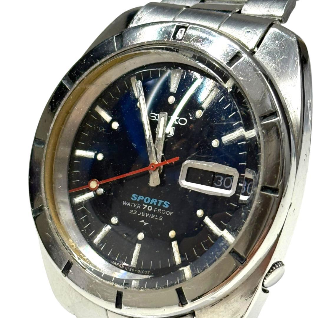 希少 完動品 セイコー 5スポーツ 5126-8100 自動巻 ヴィンテージ