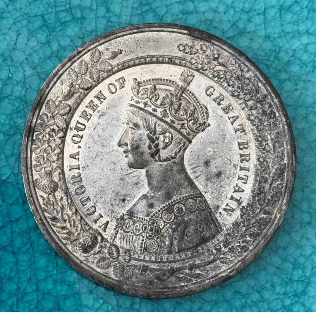 1851 イギリス ゴシック ヴィクトリア女王 ロンドン 大型 レア メダル