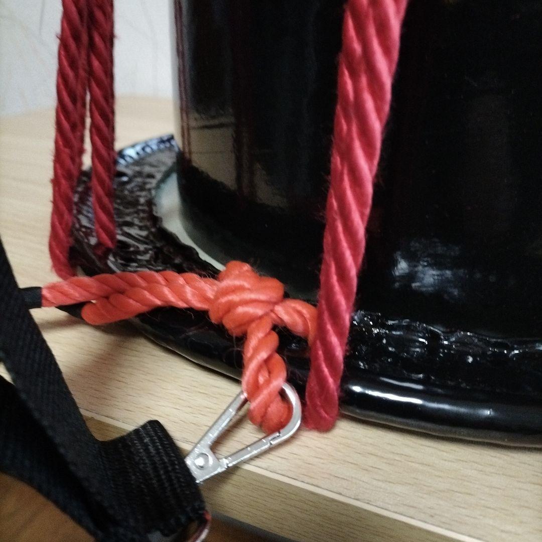 担ぎ太鼓1.2尺　締太鼓　和太鼓 　天然皮革　ストラップ付き　中古品⑫