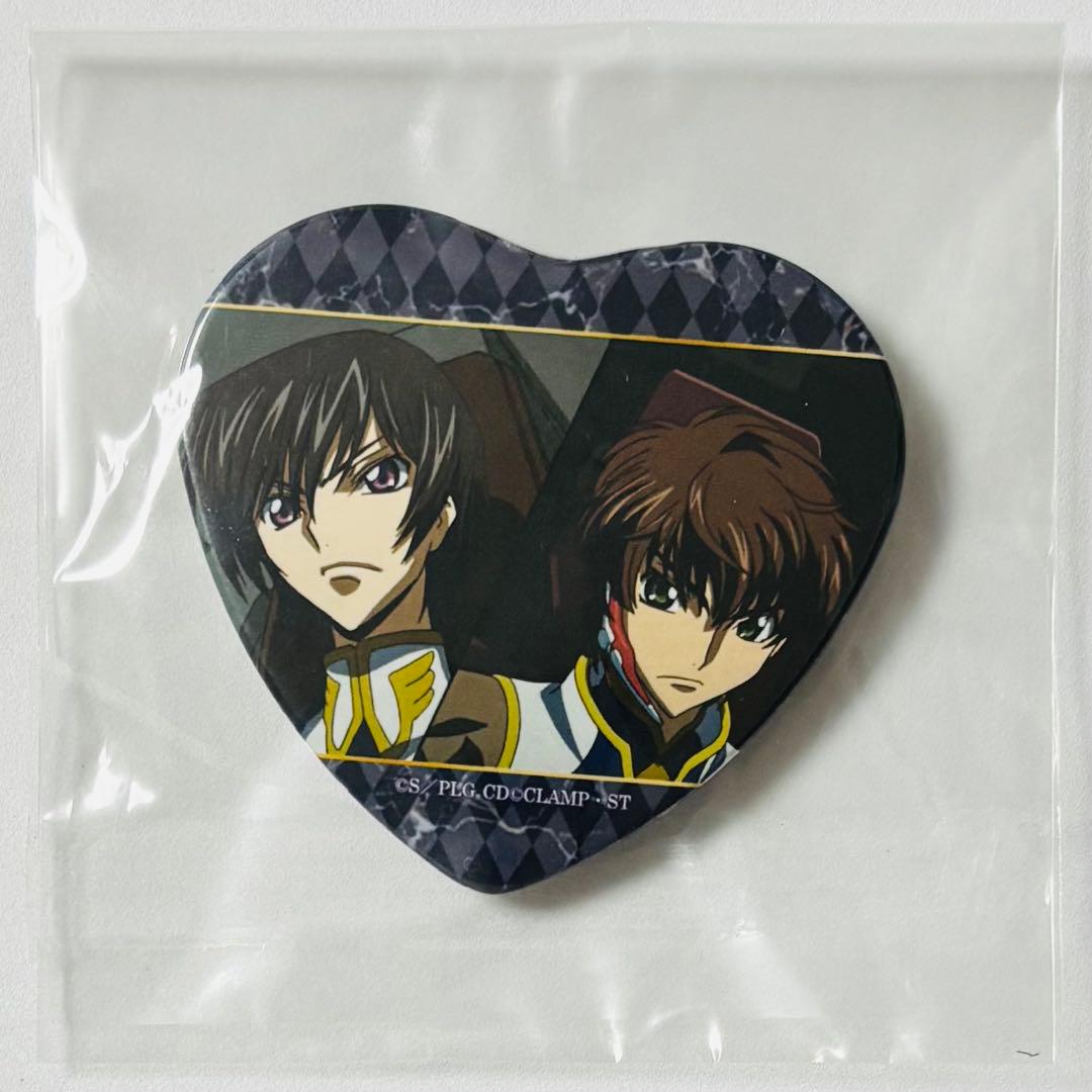 コードギアス プリロール クリスマス ハート型 缶バッジ ルルーシュ スザク A