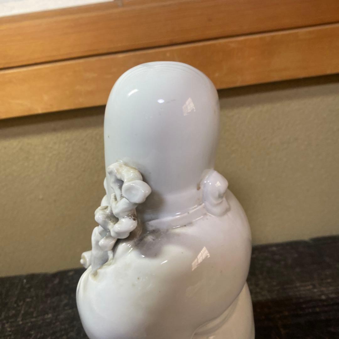 中国古玩　白磁福禄寿人物置物