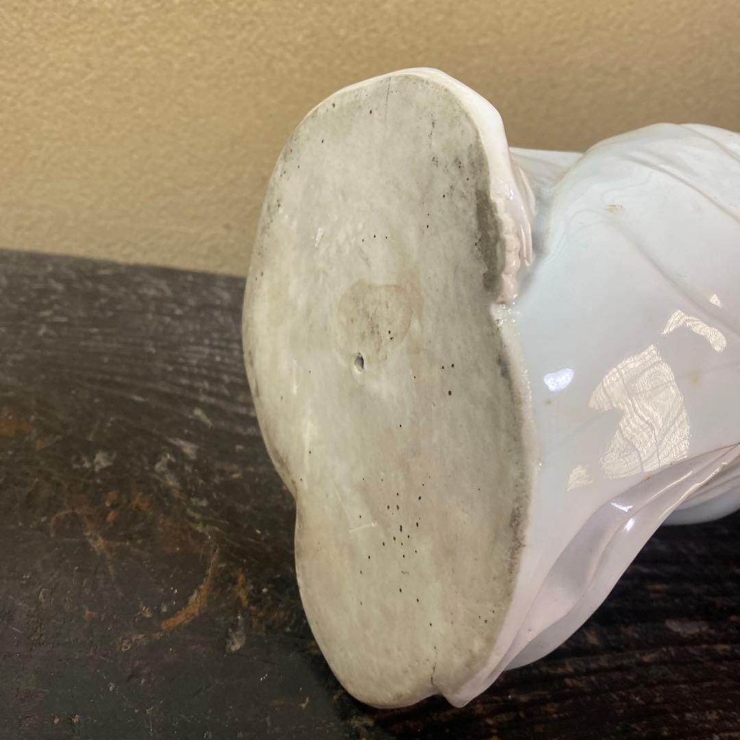 中国古玩　白磁福禄寿人物置物