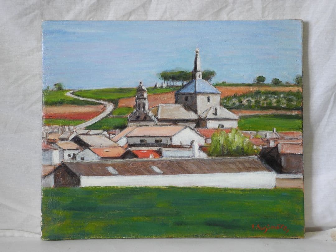 油絵スペインの丘