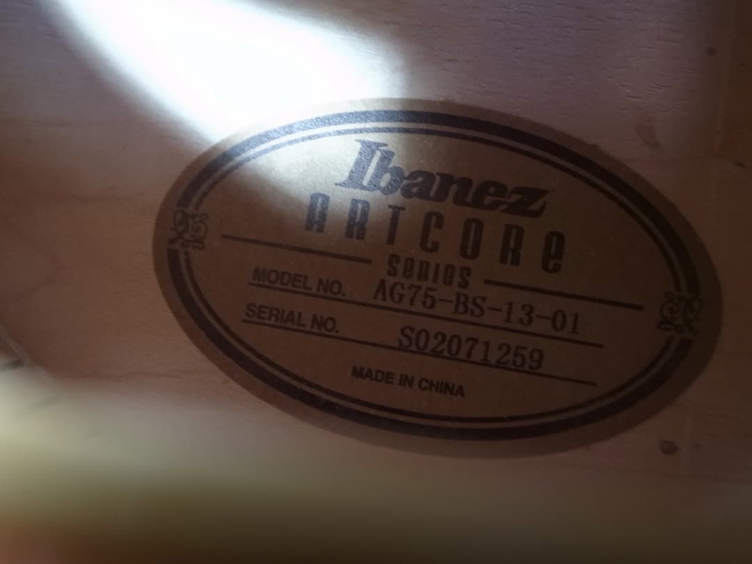 美品　Ibanez AG75 BS　コンパクト　 フルアコ　ほぼ未使用保管品