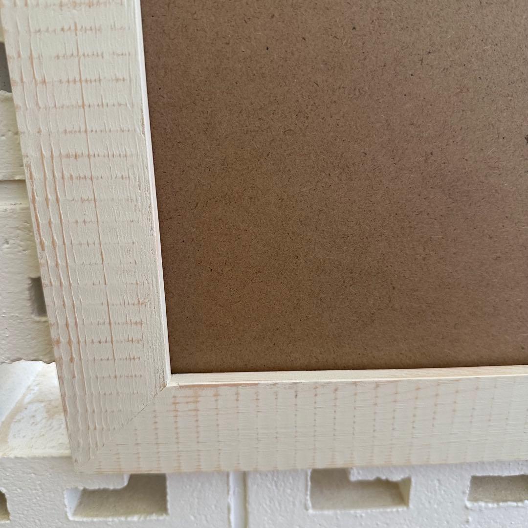 みみmama★65mm木幅ヘザーブラウンＭサイズ対応額縁★ホワイト2点