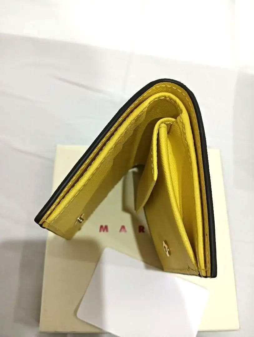 MARNI マルニ 2つ折り財布 ブラウン イエロー