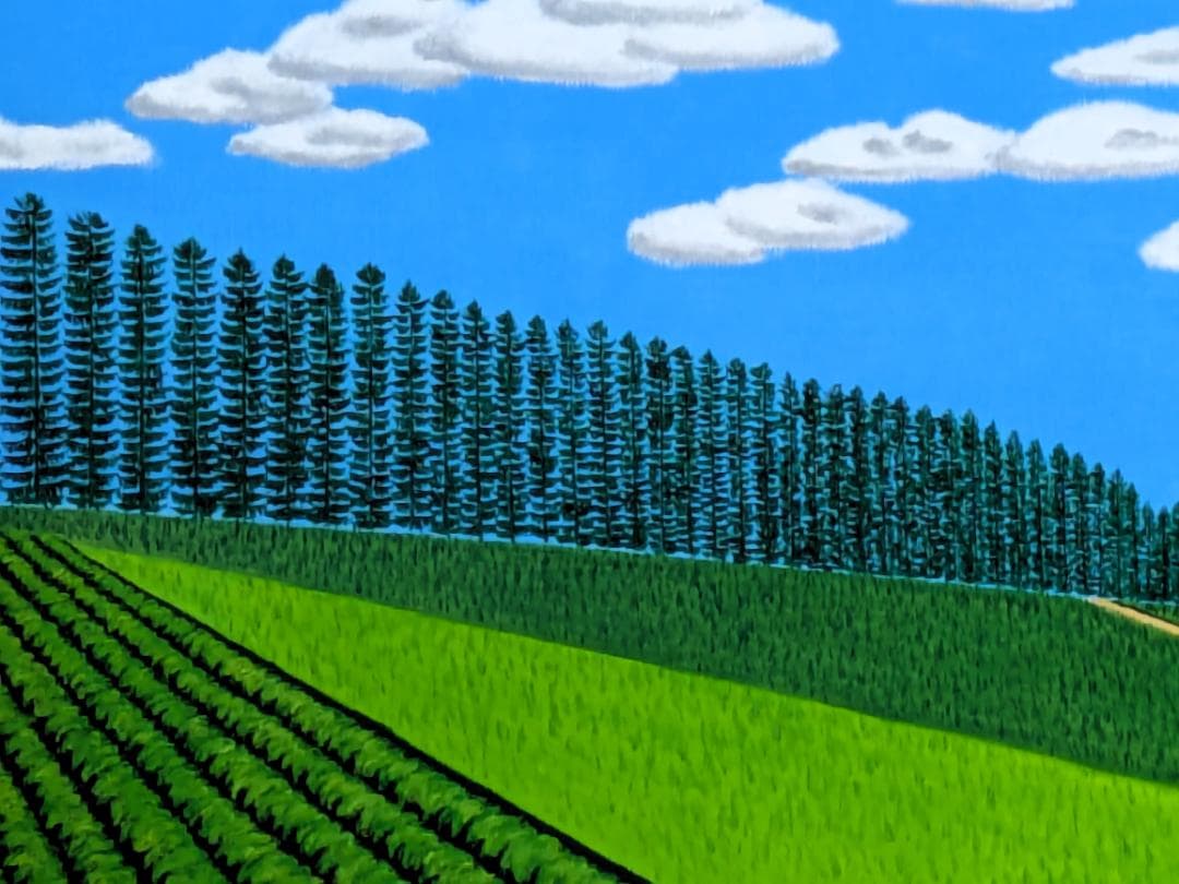 ★夏の美瑛マイルドセブンの丘・肉筆油彩画・F6キャンバス