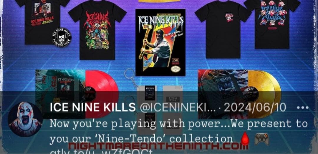 【貴重・発禁】 任天堂 マリオ Tシャツ 古着 ICE NINE KILLS