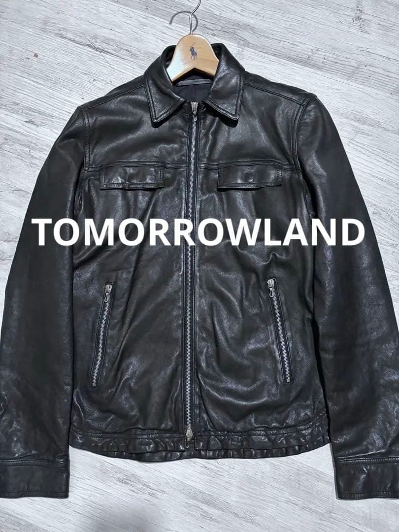 TOMORROWLAND 黒 レザージャケット 羊革　スイス製riri WZIP