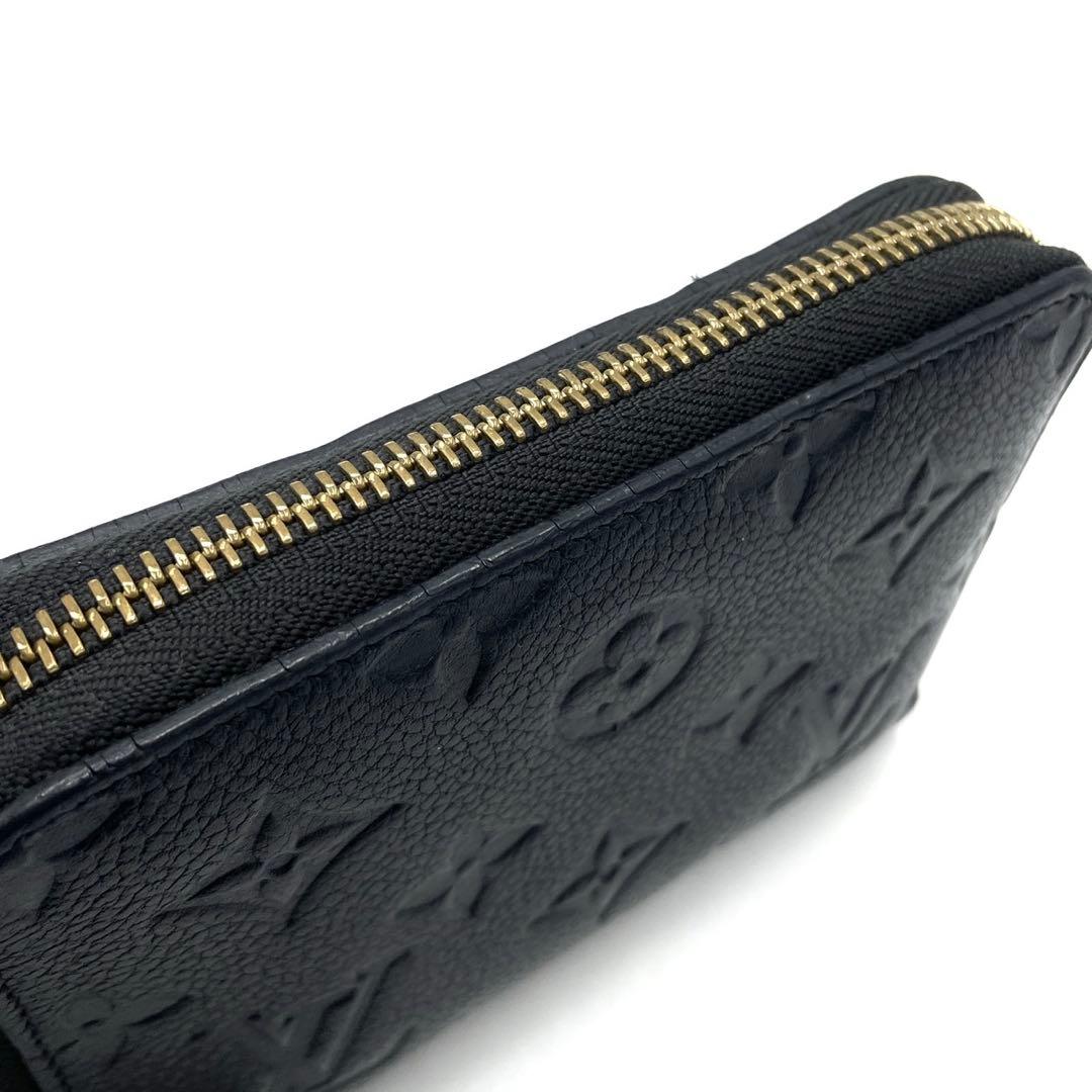 美品● ルイヴィトン アンプラント 折り財布 二つ折り ラウンドジップ ネイビー