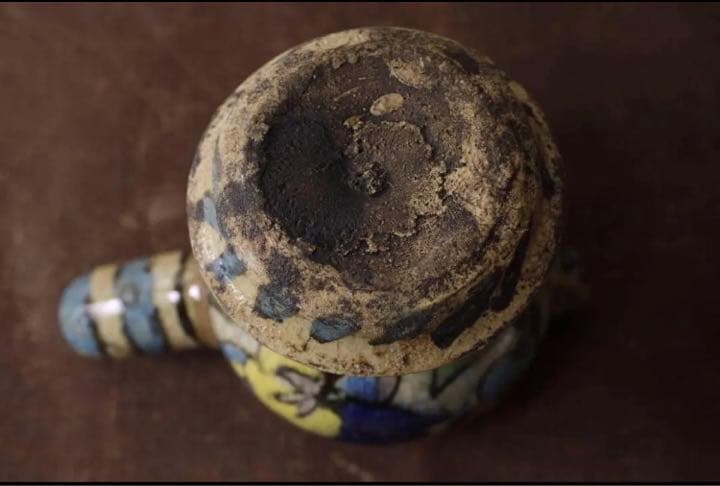 18世紀 ペルシャ 彩陶灯火器