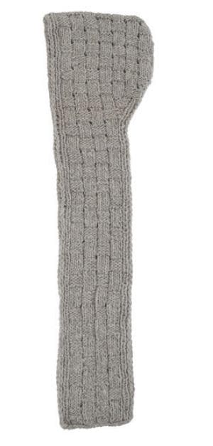 【未使用・ツハル】ペルーニット❀柄編みバラクラバ❀グレー❀TSUHARU
