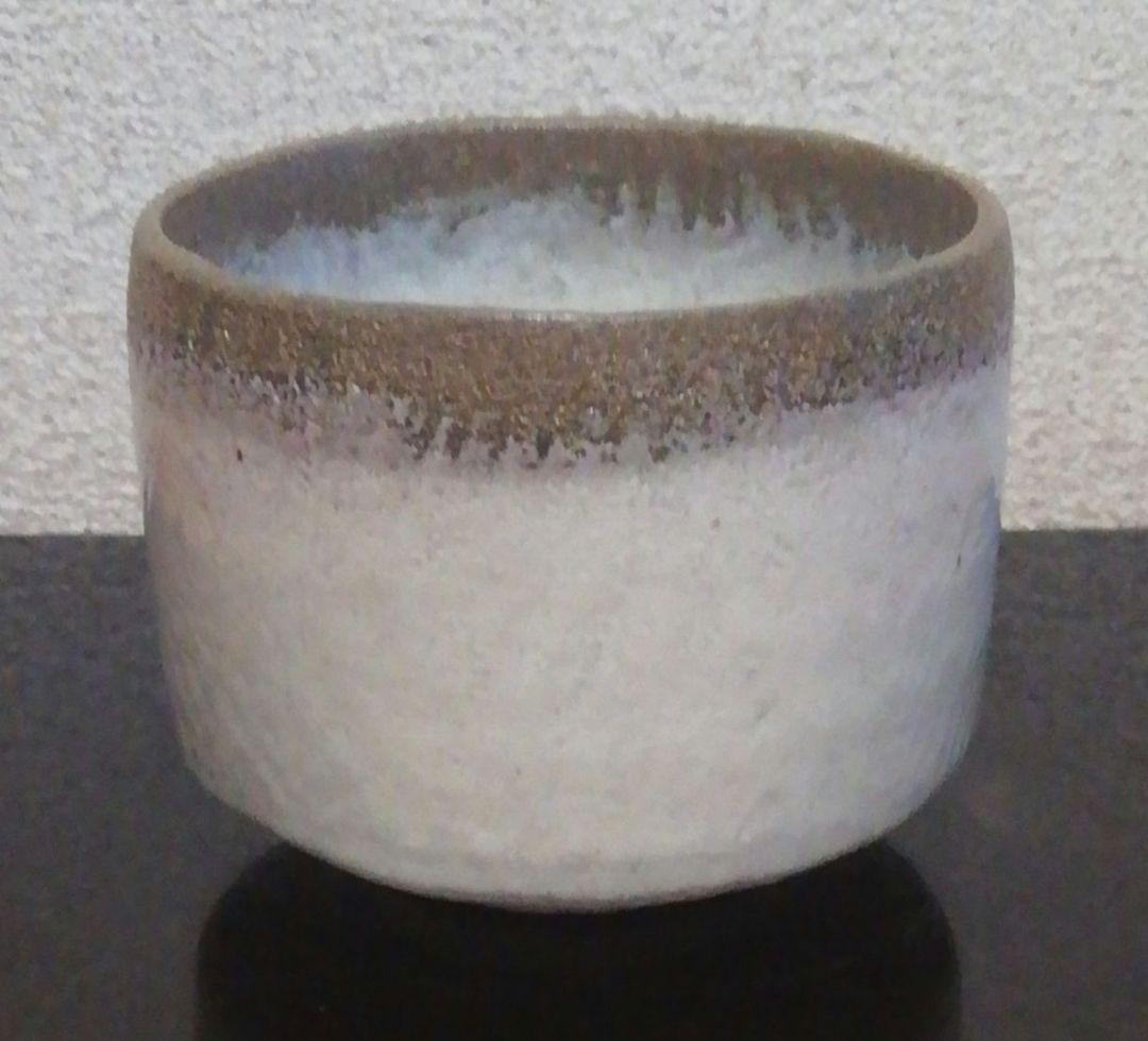 佐々木昭楽作　光悦　冠雪写し　白楽茶碗　共箱　共布　茶道具