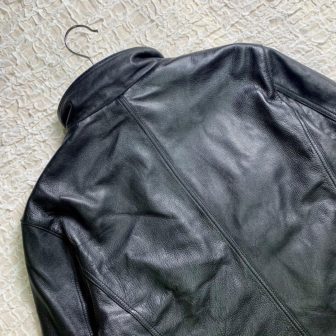 Haruf レザージャケット ライダースジャケット 牛革 LL