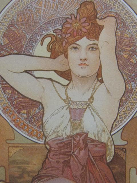 アルフォンス・ミュシャ、アメジスト、連作〈四つの宝石〉より