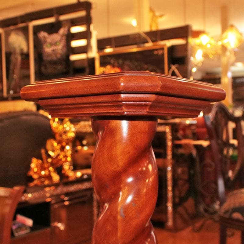 ディスプレイスタンド 木製飾り台 ツイスト支柱 699-549