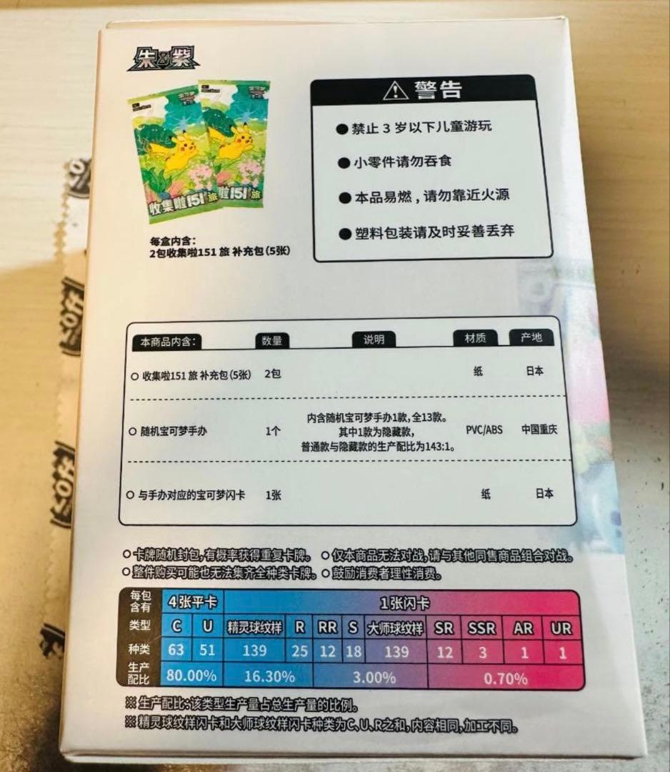 中国限定 絵夢点睛151旅パック＆フィギュア＆キラカード　未開封3BOX