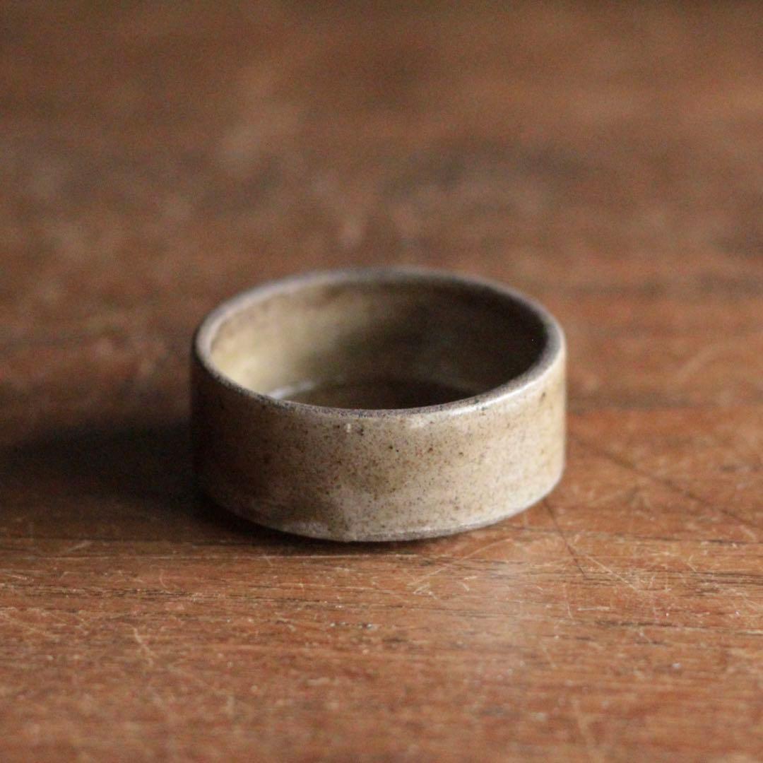 瀬戸灰釉 半筒 盃 酒器 ぐい呑み 古美術 古道具 アンティーク