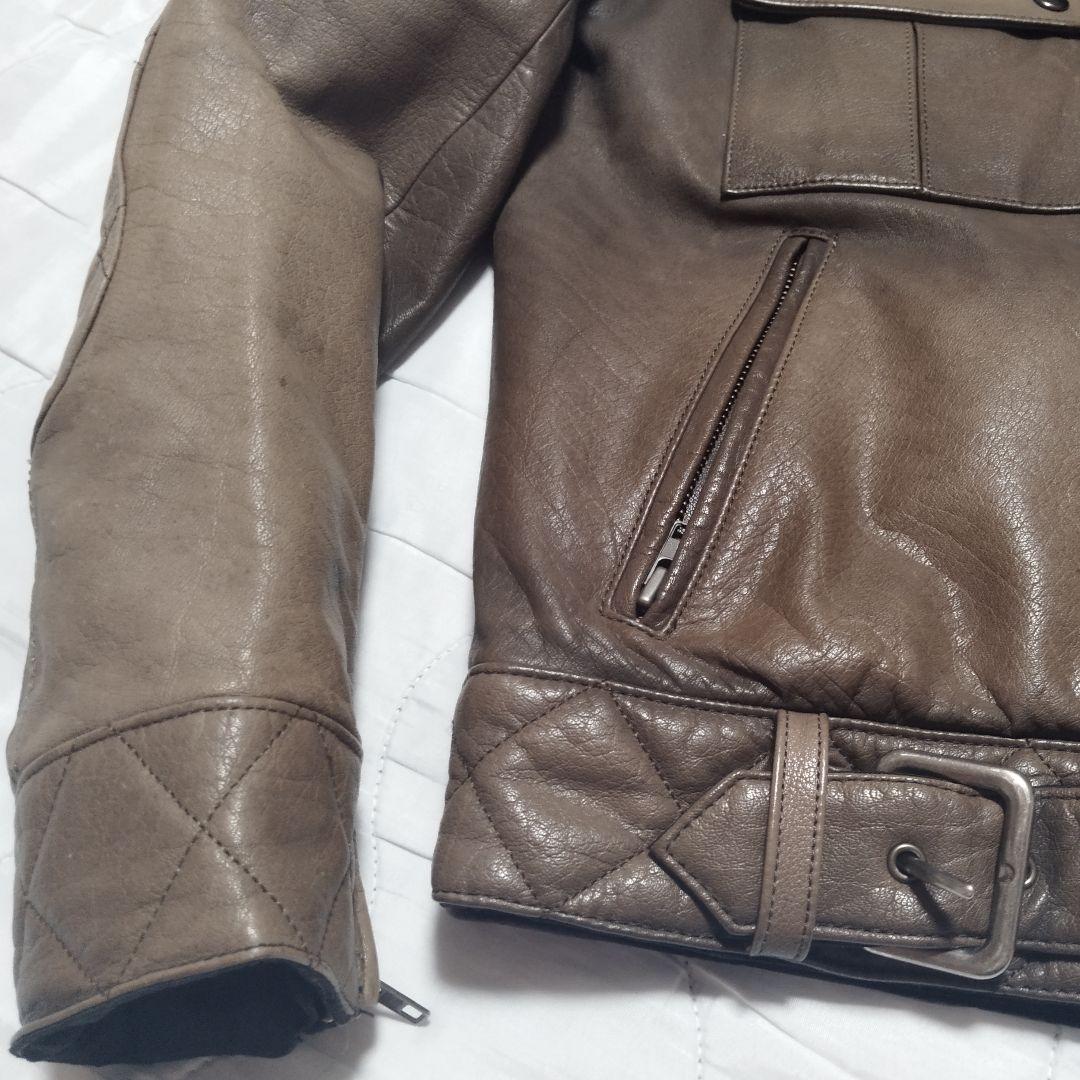 A.J.S 英国ライダースジャケット レザージャケットブラウン イギリス 茶色