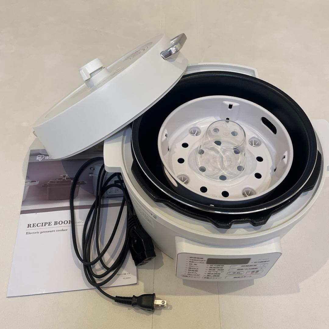 使用1回⭐️IRIS OHYAMA アイリスオーヤマ 電気圧力鍋 PC-MA4-W